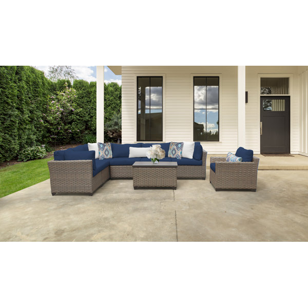 Sol 72 Outdoor™ Rochford Wicker/Rattan 7 Person Seating Group with